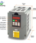 Front view of a compact VFD Inverter For 3 Phase Motors From Single-Phase To Three-Phase 220V, 0-400Hz speed control, showing key features