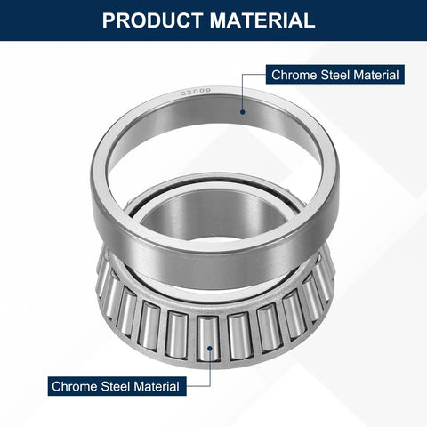 Heavy-Duty Tapered Roller Bearing Cone And Cup Set 45mm Bore 75mm OD 20mm Thick Chrome Steel ABEC-3 High-Load Taper Bearing, product view
