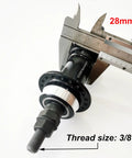 Measuring rear hub for bicycle 36 hole wide 135mm aluminum alloy double thread three eighth inch axle black fits rotary freewheel
