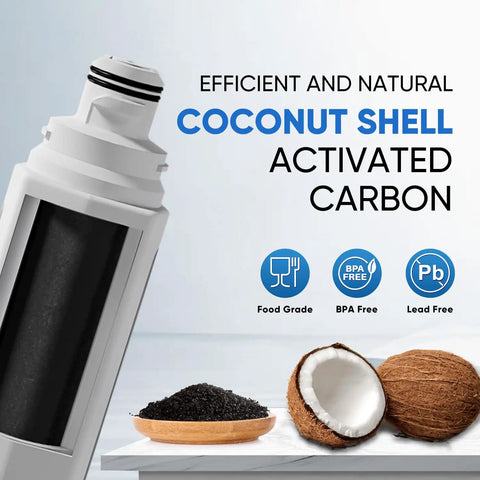 4 Pack Replacement Water Filter For Samsung Fridge Models RF28R7351SG RF28R7201SR with coconut shell carbon