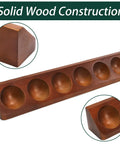 Solid Wood Golf Ball Display Case With Walnut Finish, Wall Mount Or Desktop Holder for Six Balls, elegant and compact.
