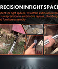 Half Inch Offset Extension Wrench for Impact Drivers in tight spots demonstrations on automotive and home repairs.