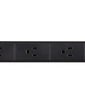 Hefty Nine Outlet Surge Protector Power Strip with multiple outlets for secure home office setup in durable aluminum casing.