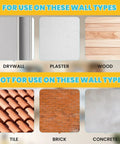 Badass Heavy Duty Aluminum French Cleat Hanger Keeps Your Wall Art And Shelves Rock Solid So You Dont Sweat It 12 Inch Pair usage guide for wall types.