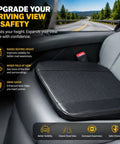 Ride High With This Seat Cushion For Lexus Ux Electric SUV 2020 To 2026. Black memory foam cushion improves driving view and safety.