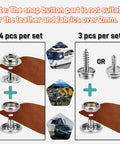 Must Have All In One Snap Fasteners Kit With 90 Sets And Screws, 15mm Heavy Duty Metal Snaps for installation on fabric and canvas
