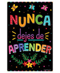 12 Poster Spanish Motivational Classroom Set For Pre K Through 12 Students And Teachers, Inspirational Quotes To Boost Focus, 12x18 Inches, Black Backing, Made In USA.