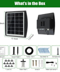 Contents of Automatic Drip Irrigation Kit For Pots And Plants With Sun Powered Operation, Easy DIY Watering System.