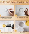 Step-by-step guide for using Diamond Hole Saw Bits Kit Three Quarter Inch Diamond Core Drill Bit Set For Porcelain Tile Ceramic Glass Granite Stone Marble 2 Pack Pro Grade Brazed Diamond Tips For Smooth Fast Cuts Heavy Duty.