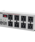 Isobar 8 Outlet Surge Protector Power Strip With 25 Foot Cord, Right Angle Plug, Metal Housing, Insurance Up To 50,000