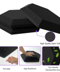 Pro Level Hexagon Acoustic Foam Panels For Recording Studio Treatment 12 Pack, black high density soundproofing pads.