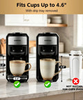 Single Serve Espresso Machine for Nespresso Pods Compatible with Original and Other Brands, fits cups up to 4.6 inches