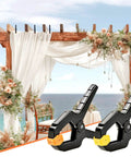 Heavy Duty 3.5 Inch Spring Clamps Pack Of 18 For Woodworking, Photography Backdrops And Balloon Arches in outdoor setup