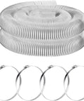 Heavy Duty Dust Collection Hose 2.5 Inch By 10 Ft Flexible Clear PVC Fume Hose With Stainless Steel Wire Coil And Clamp