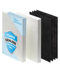 Airmega AP1216L Replacement Filter Pack with particulate and carbon filters, showing packaging and filter layers.