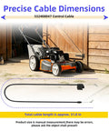 532408047 Zone Control Cable Replacement For Husqvarna And Poulan Walk Behind Lawn Mowers near shed with cable length shown