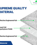 Heavy Duty Reflective Insulation Roll With Foam Core R17 Radiant Barrier 5mm Thick 16 By 50 Feet Foil Layer Diagram