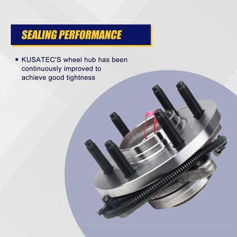 Image of Front Wheel Bearing And Hub Assembly For Ford Expedition F-150 Lincoln Navigator 2011 2012 2013 2014 4WD AWD 6 Lug With ABS OEM Grade Direct Fit Premium Quality Reliable Replacement Part, showing sealing performance features.