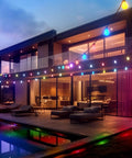 48 Ft Outdoor String Lights Dimmable With Remote And App Control Multicolor Waterproof Shatterproof LED Bulbs 15 Pack lighting patio