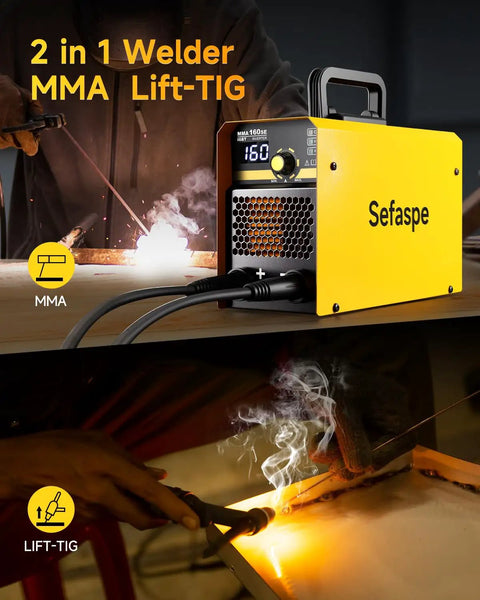 Dual Voltage Stick Welder With Digital Display And IGBT Inverter, 160A Arc Lift TIG Welding in use for DIY projects