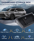 Toyota Grand Highlander Dash Storage Tray Behind Screen Center Console Organizer Black Keeps Your Cabin Tidy