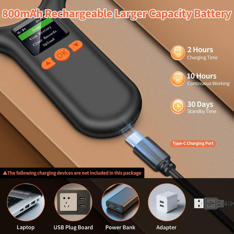 Pet Microchip Scanner For Dogs Cats And More, Rechargeable RFID EMID FDX B Reader with LCD Display, USB charging detail
