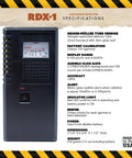 ITS RDX-1 handheld low-range radiation detector with Geiger-Müller tube, front view