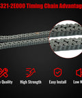 Hyundai Elantra 1.8L Timing Chain Kit With VVT Sprocket Tensioner And Cam Phaser steel chain with high quality icons