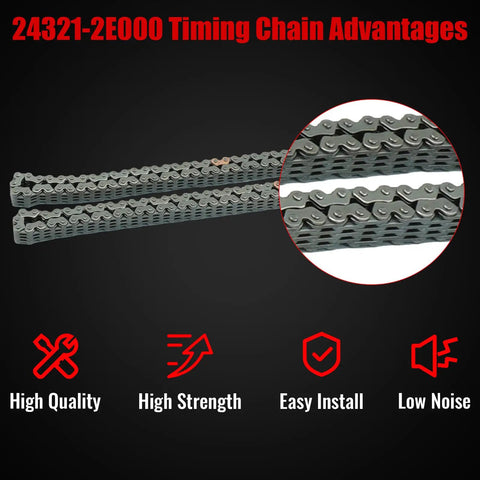 Hyundai Elantra 1.8L Timing Chain Kit With VVT Sprocket Tensioner And Cam Phaser steel chain with high quality icons