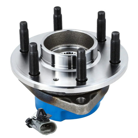Front Wheel Bearing Hub Assembly With ABS Sensor Plug For Cadillac SRX 2004 2009 And Cadillac STS 2010 2011 Driver Or Passenger Side Bare Steel Direct Fit Replacement
