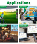 Golf Simulator Impact Screen For Home Practice featuring indoor studio, family simulator, movie night, and projector use.