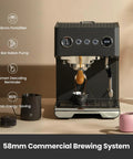 Pro Grade 15 Bar Espresso Machine With Adjustable Pressure And Auto Milk Frother Dual PID Temp Control 550ml Boiler And 57oz Tank