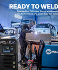 Welder using Syncrowave 212 Air Cooled Package AC DC TIG Welder With Auto Set Technology For Steel Stainless Steel And Aluminum Welds