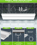 Easy installation steps for Premium Led Linear High Bay Light Packing Kickin Sixty Thousand Lumens for warehouses.