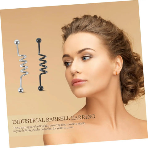 Six Piece Stainless Steel Barbell Earring Set For Women Featuring Bold Double Piercing Design With Chill All Day Wear And Legit Durable Build Made To Slay Every Look While Keeping That Fresh Daily Vibe You Really Want