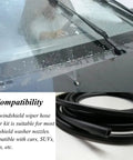 Spraying car windshield using All In One Windshield Washer Hose Kit With 4 Meter Fluid Hose And 12 Connectors for quick install