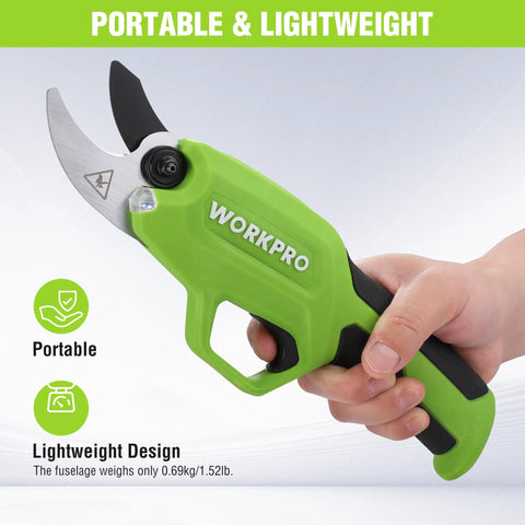 Cordless Electric Pruning Shears 7.2V Battery Powered Pruner, Handy Lightweight Branch Cutter For Garden in hand