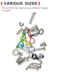Assortment of screws, washers, and clips in Universal RC Screw Kit 710Pcs Stainless Steel Hardware Set For Traxxas Axial Redcat HPI Arrma SCX10 Losi