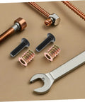 Solid Furniture Fastening Kits With Heavy Duty Metal Threaded Inserts For Wood Builds Smooth Install and Unshakable Grip keeping pieces locked down without any headaches for weekend warriors, featuring bolts and inserts.