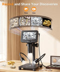 Coin Microscope With Built In 0.1g Weighing Scale Up To 300g 12MP Camera 4.3 Inch LCD Display 1080P Video Digital Magnifier For Error Coins Jewelry Inspection With LED Lights USB PC View For Collectors, tabletop view