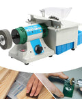 All In One Lapidary Saw And Grinder Kit For DIY Jewelry Making 110V Mini Table Saw Polisher with flexible shaft in use on projects