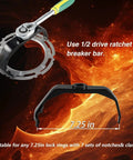 1/2 Inch Drive Fuel Tank Lock Ring Tool For Fuel Pump Sender Removal And Install with ratchet handle