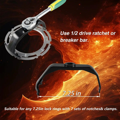 1/2 Inch Drive Fuel Tank Lock Ring Tool For Fuel Pump Sender Removal And Install with ratchet handle