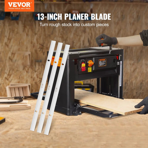 Heavy Duty High Speed Steel Thickness Planer Blades And Knives For 13 Inch Benchtop Planer Hrc 55 To 60 Hardened Replacement set on 13 inch planer.