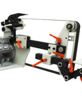 Professional Variable Speed Belt Sander With 72 Inch Abrasive Belts And Extra Grinding Discs For Killer Knife Sharpening And Slick Metal Polish 220V Benchtop Grinder, featuring a powerful motor and adjustable parts.
