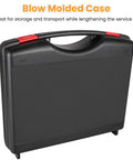 Black blow molded case for GM 700R4 4L60 4L60E 4L65E Bushing Driver Set 13 Piece Kit With Handle Pro Grade Transmission Seal Installer And Bearing Remover Tool OEM Spec Bushing Drivers For Auto Trans