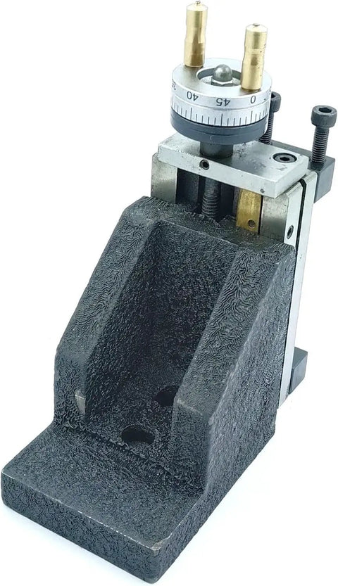 Premium Heavy Duty Mini Vertical Milling Slide For Lathe Tool Post Cross Slide Rack with precision gauge and tool steel base.