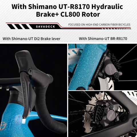 SLR8 Ultegra Full Carbon Road Bike With Shimano 105 R8170 24 Speed Set, close-up of Shimano UT-R8170 hydraulic brake system