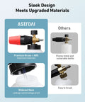 Comparison of Heavy Duty Car Foam Cannon With Wide Neck Adjustable Snow Lance And Thick Foam For Pressure Washer One Liter Bottle One Quarter Inch Quick Connector Works With 1000 To 3000 PSI Washers and standard cannons, highlighting material quality and durability.