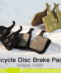 Top Grade Semi Metal Resin Brake Pads Designed For Four Piston Hydraulic Disc Rotors, spare pair for urban and trail use.
